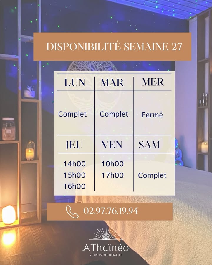 Disponibilite cette semaine La prise de rendez vous 1 710384265091180 - Quimper Brest
